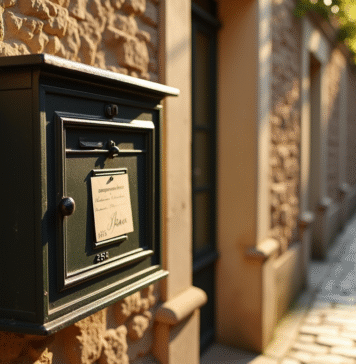 L’histoire du code postal à Aix-en-Provence Boîte aux lettres vintage sur mur en pierre à Aix en Provence