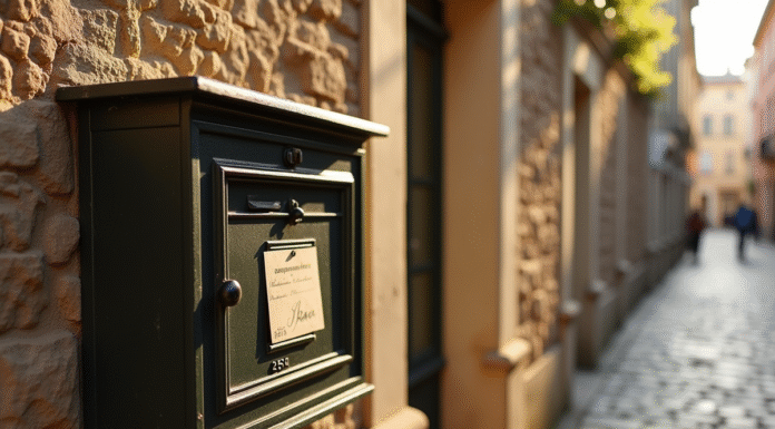 L’histoire du code postal à Aix-en-Provence Boîte aux lettres vintage sur mur en pierre à Aix en Provence