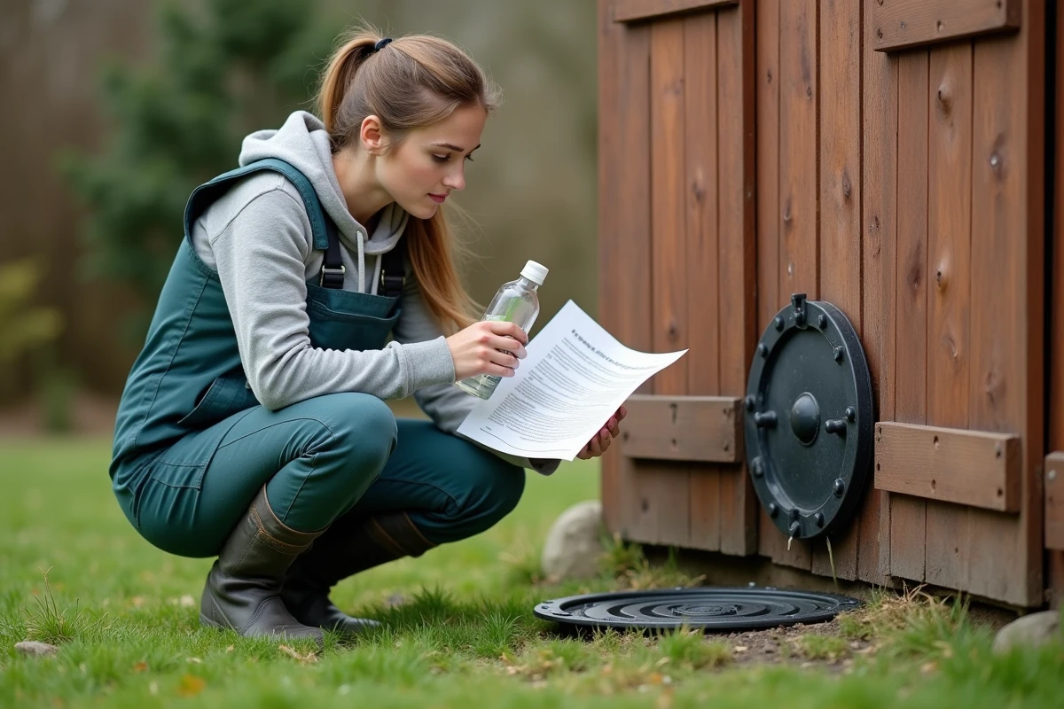 Jeune femme lisant des instructions près d