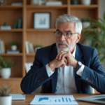 Krach boursier : que miser pour protéger son investissement en période de chute des marchés ? Homme d'affaires réfléchissant devant ses finances