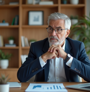 Krach boursier : que miser pour protéger son investissement en période de chute des marchés ? Homme d'affaires réfléchissant devant ses finances