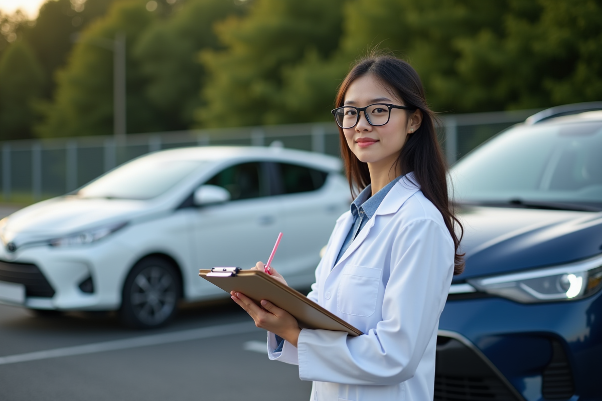 Ingénieure à côté d