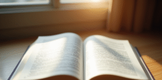 Livre juridique ouvert avec article 1101 en lumière naturelle