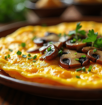 Faire une omelette aux girolles : les erreurs à éviter Omelette dorée aux champignons chantelettes garnie de persil