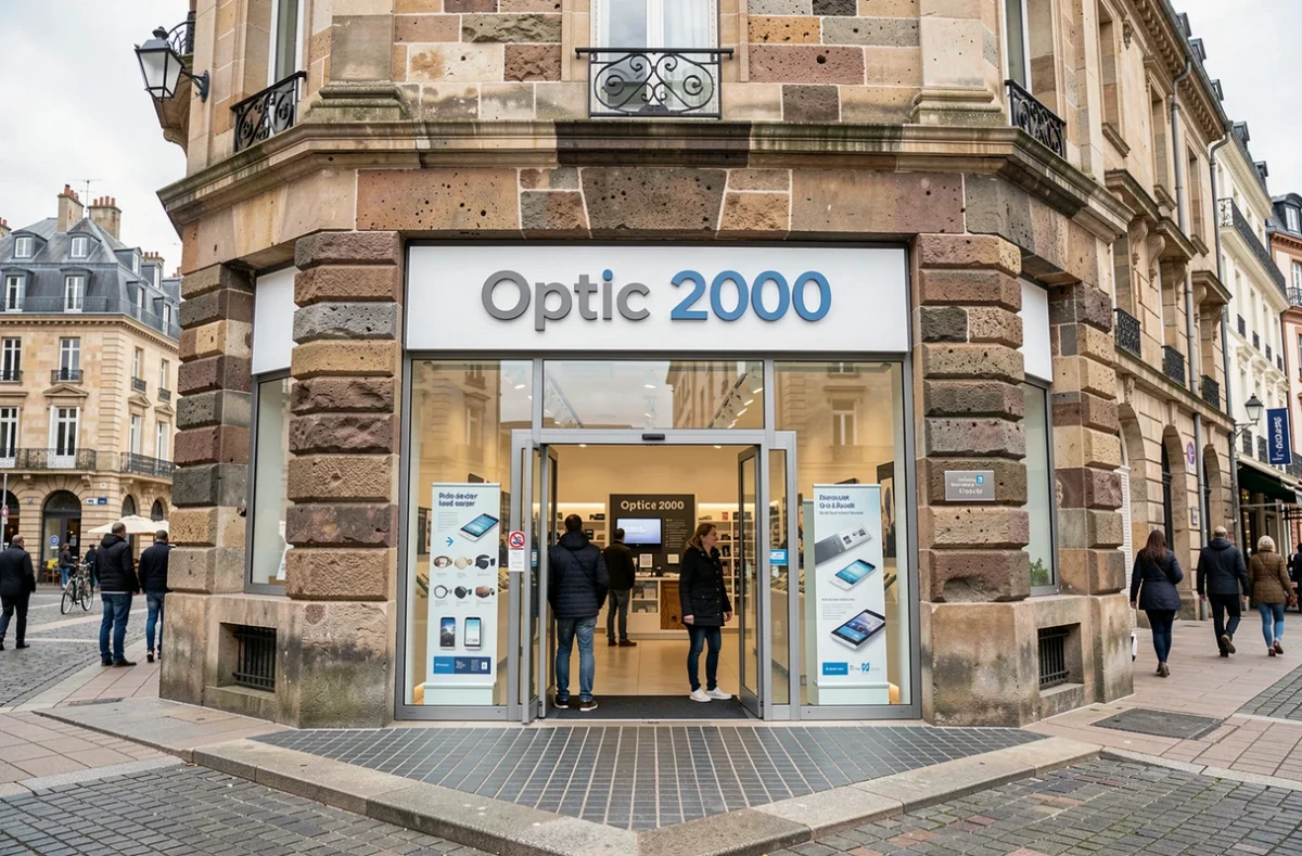 Entrée de l'enseigne Optic 2000 place de Jaude à Clermont-Ferrand