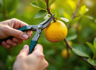 Comment tailler son citronnier : les étapes clés à respecter Mains taillant un citronnier en plein jour
