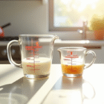 Comment les mesures liquides peuvent tromper : l’histoire de 500 ml et de cl Deux verres doseurs côte à côte en cuisine ensoleillée