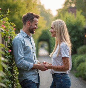 Comment l’article 673 du Code civil impacte nos vies quotidiennes ? Voisins souriants près de la clôture du jardin